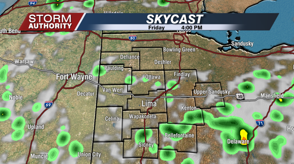 Skycast 4PM Friday